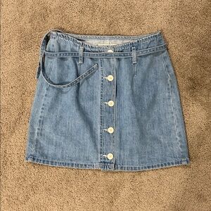 PacSun Light Blue Denim Skirt with Adjustable Waist